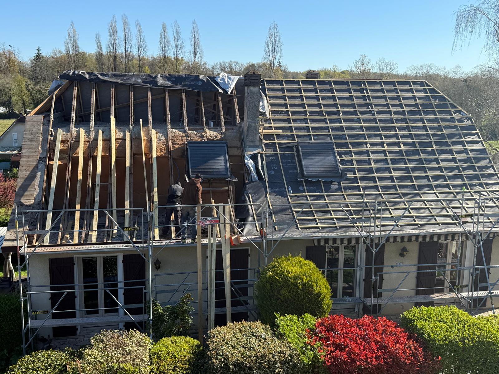 Chevrons de charpente en bois